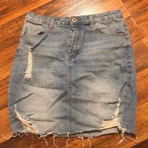 Wax jeans Denim skirt